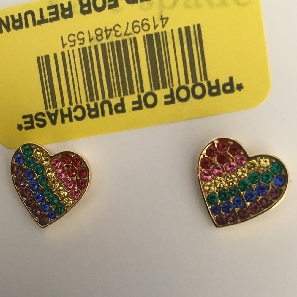 Kate Spade New Rainbow Heart Earrings